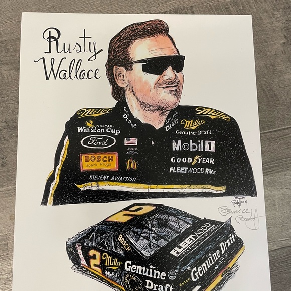 NASCAR Print Set of 6 for your Man Cave, Den or Bar  ! - Picture 3 of 8